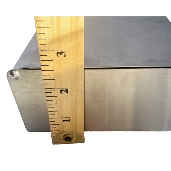 Stainless Steel Box With Mounting Holes Brand New - Picture 15 of 15